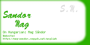 sandor mag business card